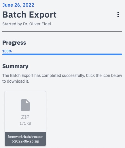 Batch Export Overview